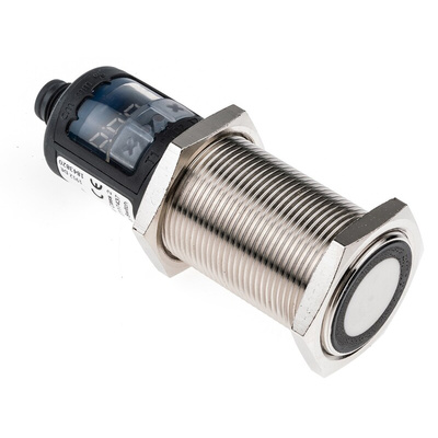 BALLUFF Ultrasonic Barrel-Style Proximity Sensor, M30 x 1.5, 200 → 2000 mm Detection, PNP Output, 9 → 30
