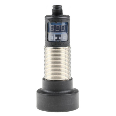 BALLUFF Ultrasonic Barrel-Style Proximity Sensor, M30 x 1.5, 350 → 5000 mm Detection, PNP Output, 9 → 30