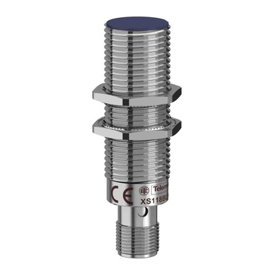Telemecanique Sensors Inductive Barrel-Style Proximity Sensor, M18 x 1, 4 mm Detection, PNP Output, 12 → 24 V