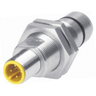 Turck Inductive Barrel-Style Proximity Sensor, M12 x 1, 2 mm Detection, PNP Output, 10 → 30 Vdc, IP67