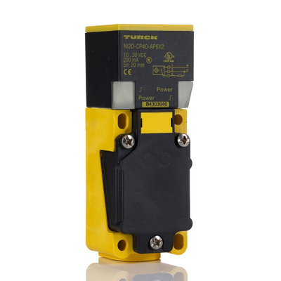 Turck Inductive Block-Style Proximity Sensor, 20 mm Detection, PNP Output, 10 → 30 V dc, IP67