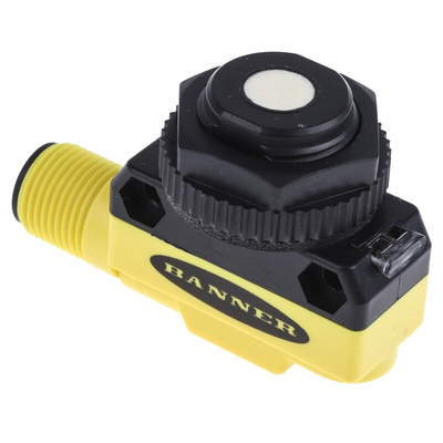 Banner Ultrasonic Block-Style Proximity Sensor, M18 x 1, 50 → 500 mm Detection, PNP Output, 12 → 30 V dc,