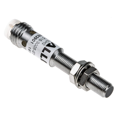 BALLUFF Inductive Barrel-Style Proximity Sensor, M5 x 0.5, 0.8 mm Detection, PNP Output, 10 → 30 V dc, IP67