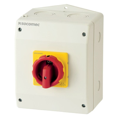 Socomec, 4P 2 Position Manual Cam Transfer Switch, 690V (Volts), 25A, Handle Actuator