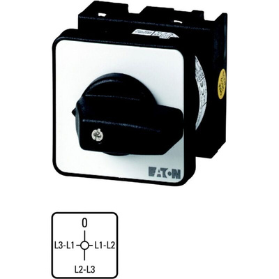 Eaton, 2P 4 Position 90° Voltmeter Cam Switch, 690V (Volts), 20A, Knob Actuator