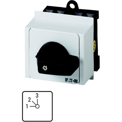 Eaton, 2P 3 Position 45° Multi Step Cam Switch, 690V (Volts), 20A, Toggle Actuator