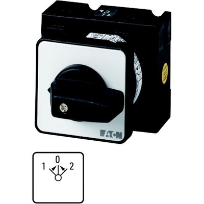 Eaton, 2P 3 Position 45° Changeover Cam Switch, 690V (Volts), 32A, Short Thumb Grip Actuator