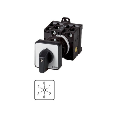 Eaton, 4P 8 Position 60° On-Off Cam Switch, 690V (Volts), 32A, Knob Actuator