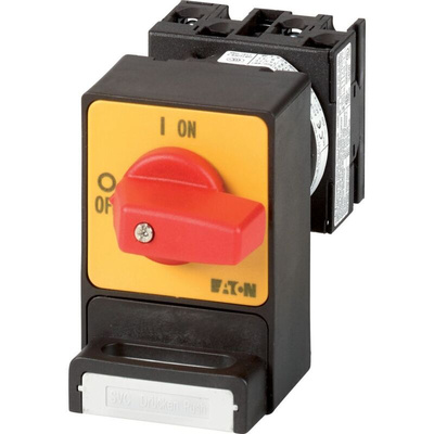 Eaton, 3P 2 Position 90° On-Off Cam Switch, 690V (Volts), 20A, Short Thumb Grip Actuator