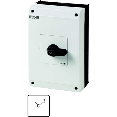 Eaton, 4P 2 Position 90° Changeover Cam Switch, 690V (Volts), 63A, Short Thumb Grip Actuator