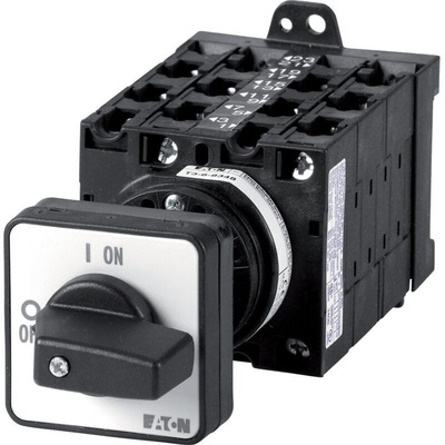 Eaton, 6P 2 Position 90° Changeover Cam Switch, 690V (Volts), 32A, Short Thumb Grip Actuator