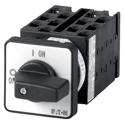 Eaton, 12P 2 Position 90° On-Off Cam Switch, 690V (Volts), 20A, Short Thumb Grip Actuator