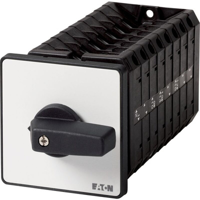 Eaton, 8P 2 Position 90° Changeover Cam Switch, 690V (Volts), 63A, Short Thumb Grip Actuator