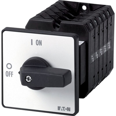 Eaton, 5P 3 Position 60° Changeover Cam Switch, 600V (Volts), 100A, Short Thumb Grip Actuator