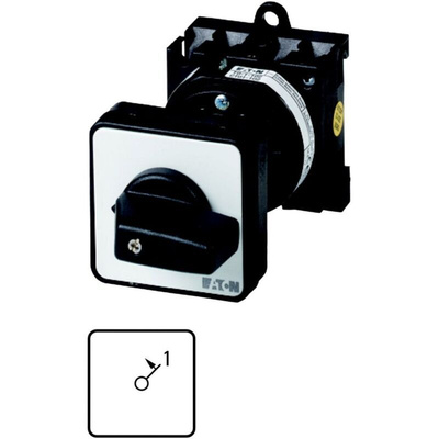 Eaton, 1P 2 Position 45° On-Off Cam Switch, 690V (Volts), 20A, Toggle Actuator