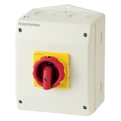 Socomec, 4P 3 Position Manual Cam Transfer Switch, 690V (Volts), 25A, Handle Actuator