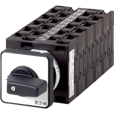 Eaton, 5P 4 Position 30° On-Off Cam Switch, 690V (Volts), 32A, Angled Toggle Actuator