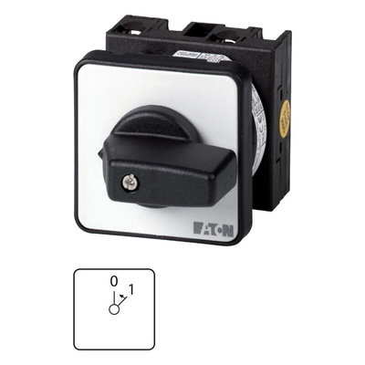 Eaton, 1P 2 Position 45° On-Off Cam Switch, 690V (Volts), 20A, Toggle Actuator