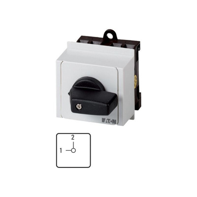 Eaton, 1P 2 Position 90° Changeover Cam Switch, 690V (Volts), 20A, Toggle Actuator