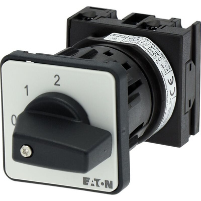 Eaton, 1P 3 Position 45° Multi Step Cam Switch, 690V (Volts), 20A, Short Thumb Grip Actuator