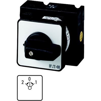 Eaton, 2P 3 Position 45° Changeover Cam Switch, 690V (Volts), 20A, Short Thumb Grip Actuator