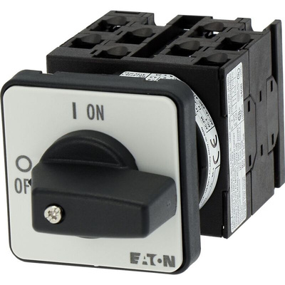 Eaton, 8P 2 Position 90° On-Off Cam Switch, 690V (Volts), 20A, Short Thumb Grip Actuator