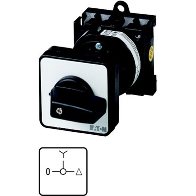 Eaton, 3P 3 Position 90° Star Delta Cam Switch, 690V (Volts), 20A, Short Thumb Grip Actuator