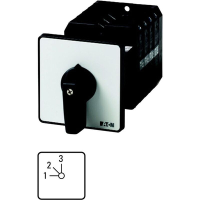 Eaton, 1P 3 Position 45° Multi Step Cam Switch, 600V (Volts), 100A, Toggle Actuator
