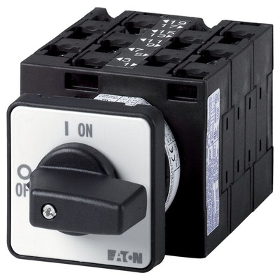 Eaton, 5P 4 Position 90° Ammeter Cam Switch, 690V (Volts), 32A, Short Thumb Grip Actuator