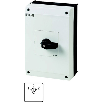 Eaton, 3P 3 Position 45° Motor Reversing Cam Switch, 690V (Volts), 63A, Short Thumb Grip Actuator