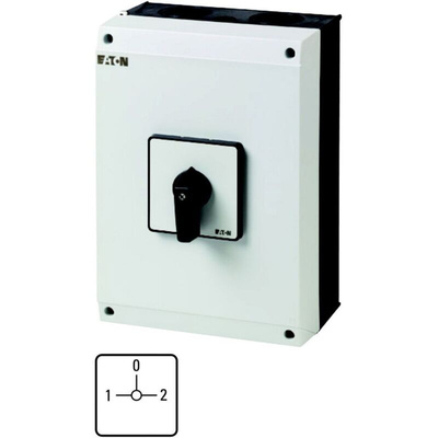 Eaton, 4P 3 Position 90° Changeover Cam Switch, 690V (Volts), 100A, Short Thumb Grip Actuator