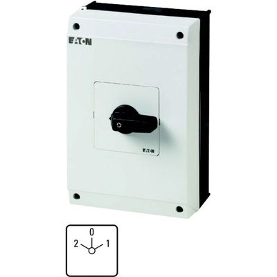 Eaton, 3P 3 Position 45° Motor Reversing Cam Switch, 690V (Volts), 63A, Short Thumb Grip Actuator