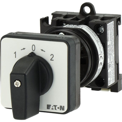 Eaton, 1P 3 Position 45° Changeover Cam Switch, 690V (Volts), 20A, Short Thumb Grip Actuator