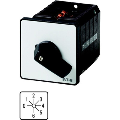 Eaton, 1P 7 Position 45° Multi Step Cam Switch, 690V (Volts), 63A, Toggle Actuator