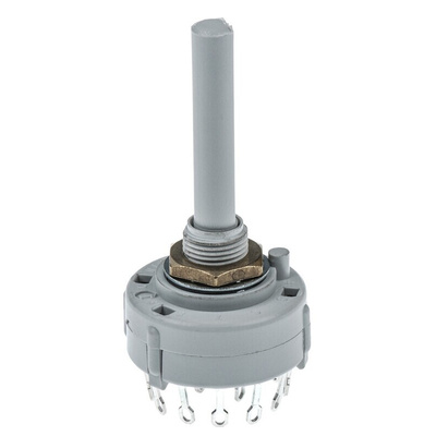 Lorlin, 6 Position DPST Rotary Switch, 150 mA@ 250 V ac, Solder Tab