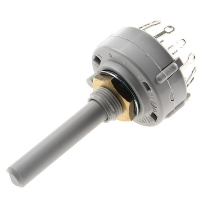 Lorlin, 3 Position 4PST Rotary Switch, 150 mA@ 250 V ac, Solder Tab