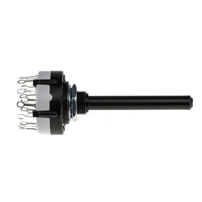 Lorlin, 6 Position DPST Rotary Switch, 150 mA@ 250 V ac, Solder Tab