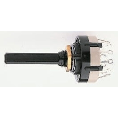 Lorlin, 6 Position DPST Rotary Switch, 150 mA@ 250 V ac, Solder Tab