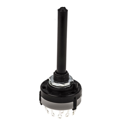 Lorlin, 4 Position 3PST Rotary Switch, 150 mA@ 250 V ac, Solder Tab