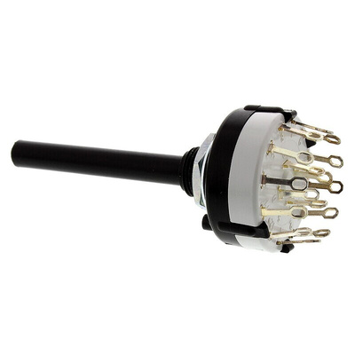 Lorlin, 3 Position 4PST Rotary Switch, 150 mA@ 250 V ac, Solder Tab