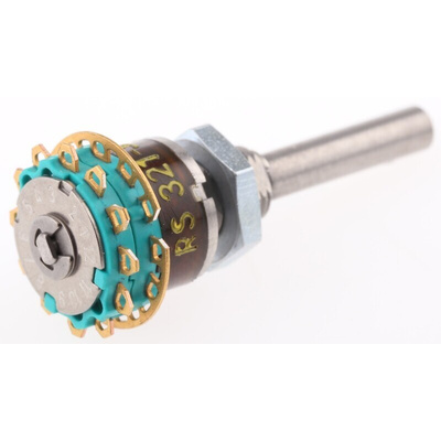 NSF MY non short, 6 Position DP6T Rotary Switch, 1.5 A, Solder