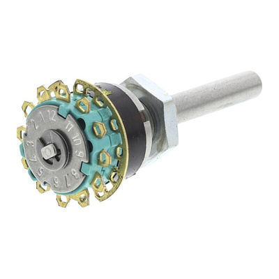 NSF My shorting, 6 Position DP6T Rotary Switch, 1.5 A, Solder