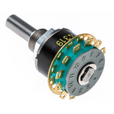 NSF GX non short, 12 Position SP12T Rotary Switch, 250 mA @ 60 V, Solder