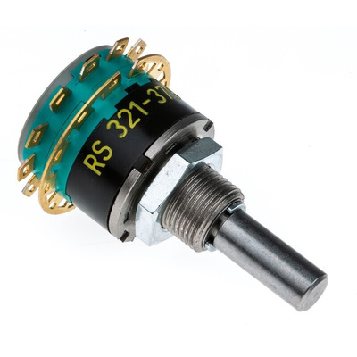 NSF GX non short, 6 Position DP6T Rotary Switch, 250 mA @ 60 V, Solder