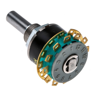 NSF GX non short, 6 Position DP6T Rotary Switch, 250 mA @ 60 V, Solder