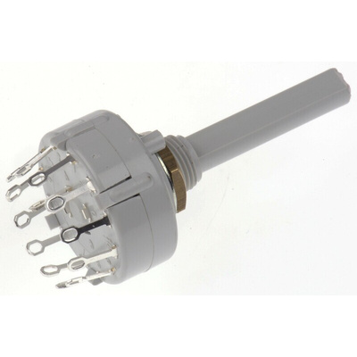 Lorlin, 12 Position SPST Rotary Switch, 150 mA @ 250 V ac, Solder Tab