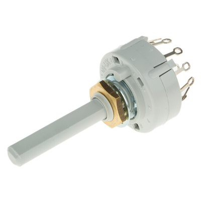 Lorlin, 6 Position DPST Rotary Switch, 150 mA@ 250 V ac, Solder Tab