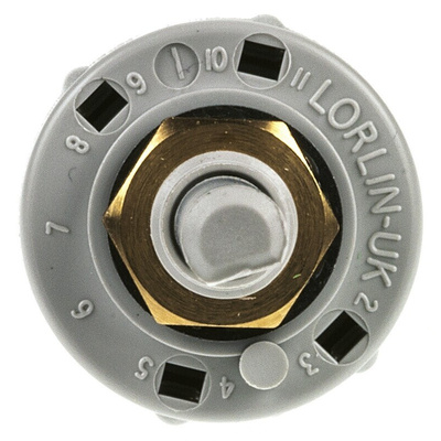 Lorlin, 4 Position 3PST Rotary Switch, 150 mA@ 250 V ac, Solder Tab