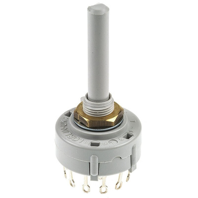 Lorlin, 4 Position 3PST Rotary Switch, 150 mA@ 250 V ac, Solder Tab