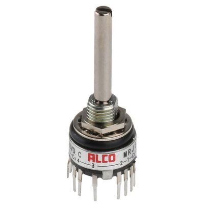 TE Connectivity, 4 Position 3PST Rotary Switch, 400 mA @ 20 V, Through Hole